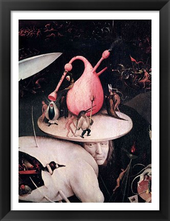 Framed Garden of Earthly Delights: Hell, right side of triptych, c.1500 Print