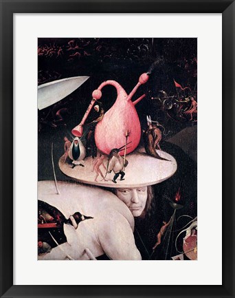 Framed Garden of Earthly Delights: Hell, right side of triptych, c.1500 Print