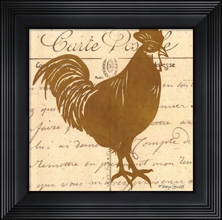 Framed Tuscan Rooster I Print