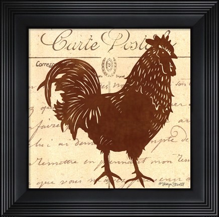 Framed Tuscan Rooster IV Print