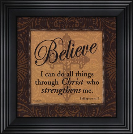 Framed Believe Print
