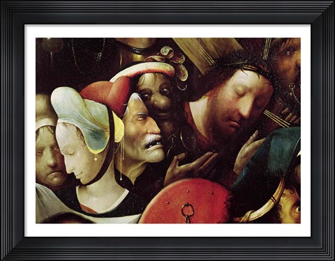 Framed Carrying of the Cross. detail of Christ and St. Veronica Print