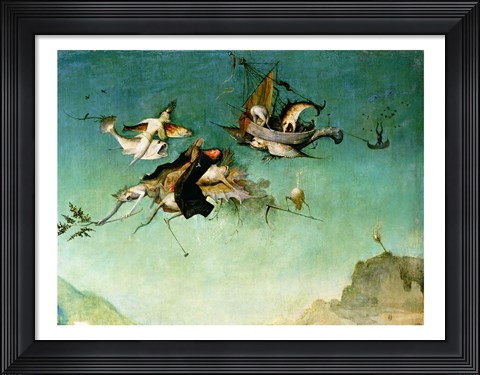 Framed Temptation of St.Anthony, detail of left hand panel Print