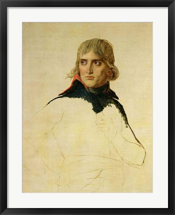Framed Unfinished portrait of General Bonaparte Print