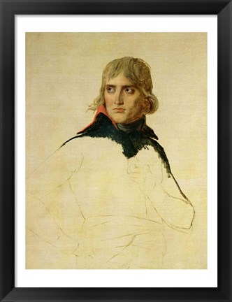 Framed Unfinished portrait of General Bonaparte Print