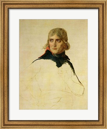 Framed Unfinished portrait of General Bonaparte Print