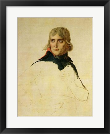 Framed Unfinished portrait of General Bonaparte Print