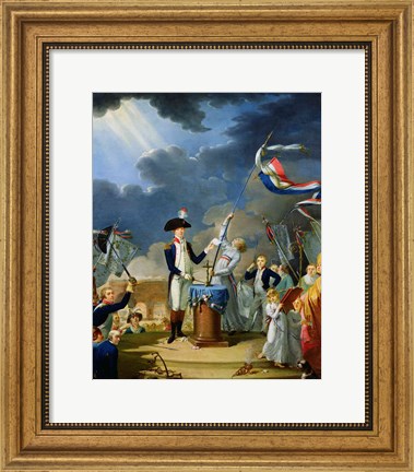 Framed Oath of Lafayette at the Festival of the Federation, 14th July 1790 Print