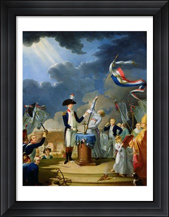 Framed Oath of Lafayette at the Festival of the Federation, 14th July 1790 Print