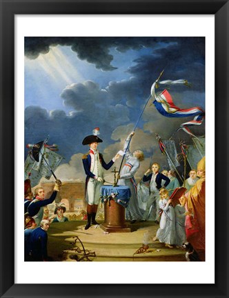 Framed Oath of Lafayette at the Festival of the Federation, 14th July 1790 Print