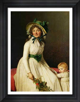 Framed Madame Pierre Seriziat with her Son Print