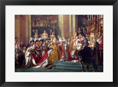 Framed Consecration of the Emperor Napoleon I Detail Print