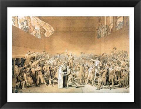 Framed Tennis Court Oath, 20th June 1789 Print