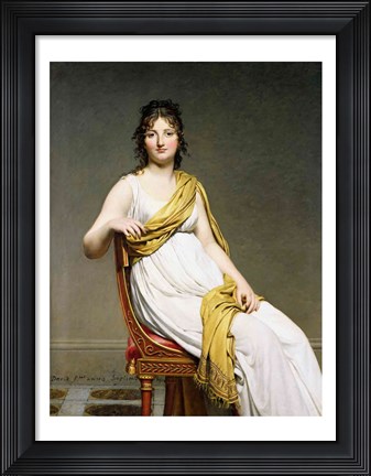 Framed Portrait of Madame Raymond de Verninac Print