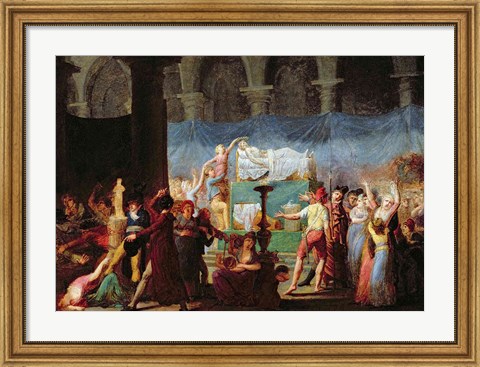 Framed Funeral of Marat in the Ancient Church of Cordeliers, 16th July 1793 Print