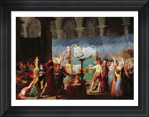 Framed Funeral of Marat in the Ancient Church of Cordeliers, 16th July 1793 Print