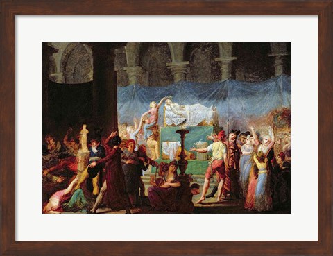 Framed Funeral of Marat in the Ancient Church of Cordeliers, 16th July 1793 Print