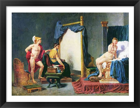 Framed Apelles Painting Campaspe in the Presence of Alexander the Great Print