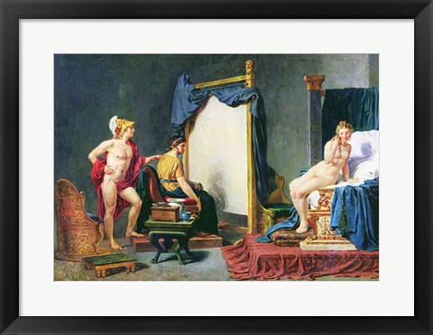 Framed Apelles Painting Campaspe in the Presence of Alexander the Great Print