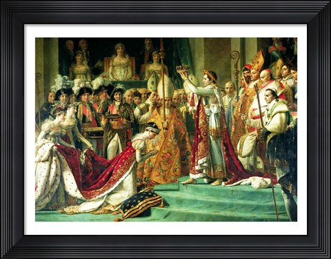 Framed Consecration of the Emperor Napoleon and the Coronation of the Empress Josephine Print