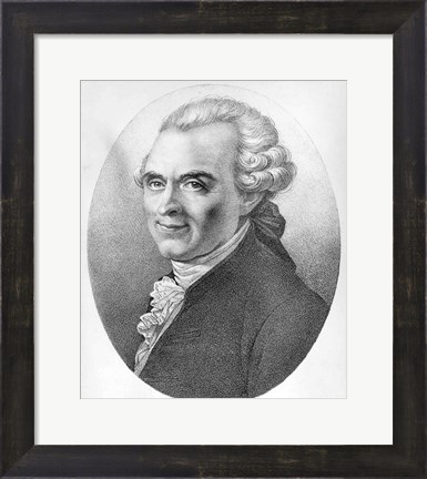 Framed Portrait of Michel-Jean Sedaine Print