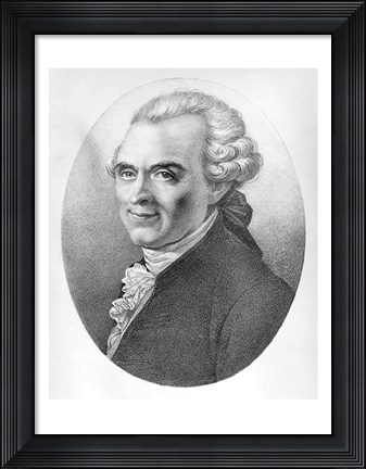 Framed Portrait of Michel-Jean Sedaine Print