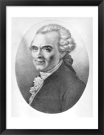 Framed Portrait of Michel-Jean Sedaine Print