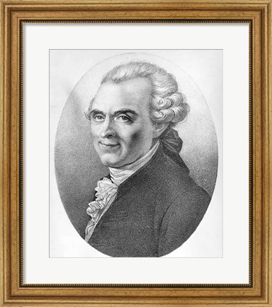 Framed Portrait of Michel-Jean Sedaine Print