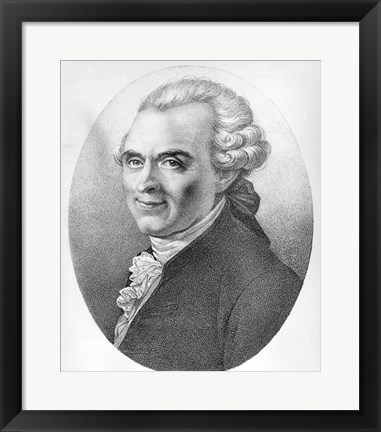 Framed Portrait of Michel-Jean Sedaine Print