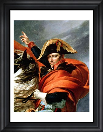 Framed Napoleon Crossing the Alps, detail Print