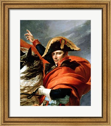 Framed Napoleon Crossing the Alps, detail Print