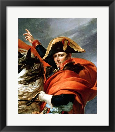 Framed Napoleon Crossing the Alps, detail Print