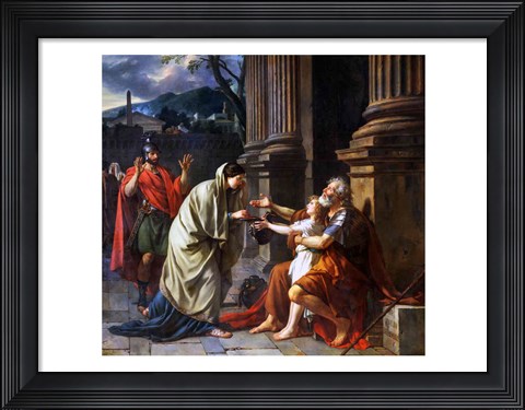 Framed Belisarius Begging for Alms, 1781 Print