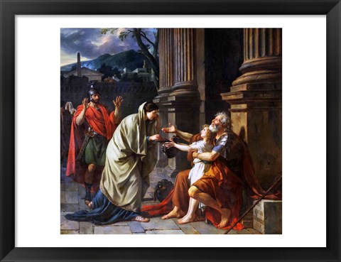 Framed Belisarius Begging for Alms, 1781 Print