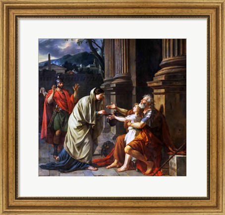 Framed Belisarius Begging for Alms, 1781 Print