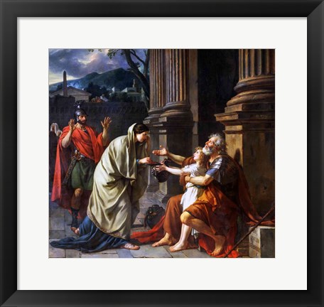 Framed Belisarius Begging for Alms, 1781 Print