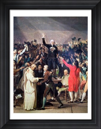 Framed Tennis Court Oath, 20th June 1789 Portrait Print