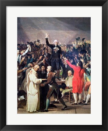 Framed Tennis Court Oath, 20th June 1789 Portrait Print