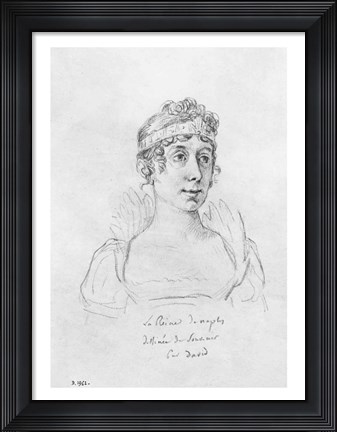 Framed Caroline Bonaparte, Queen of Naples Print