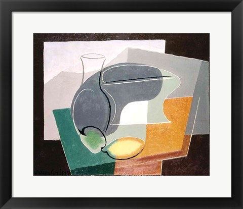Framed Fruit-dish and carafe, 1927 Print