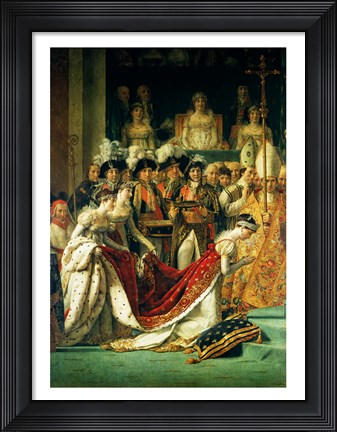 Framed Consecration of the Emperor Napoleon and the Coronation of the Empress Josephine, detail Print