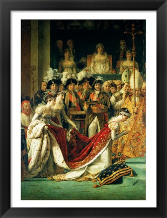 Framed Consecration of the Emperor Napoleon and the Coronation of the Empress Josephine, detail Print