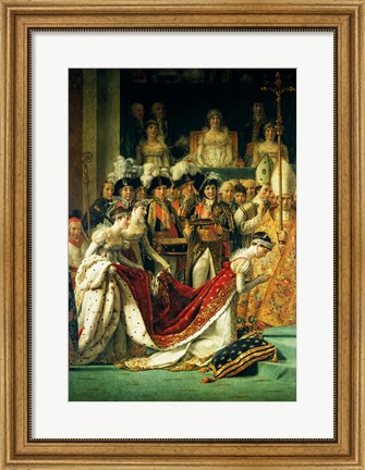 Framed Consecration of the Emperor Napoleon and the Coronation of the Empress Josephine, detail Print