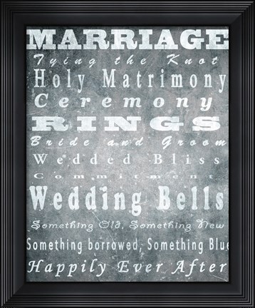 Framed Marriage Print