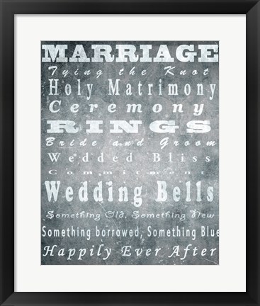 Framed Marriage Print