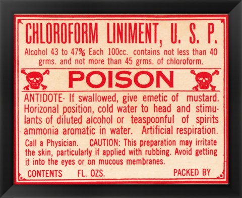 Framed Chloroform Print