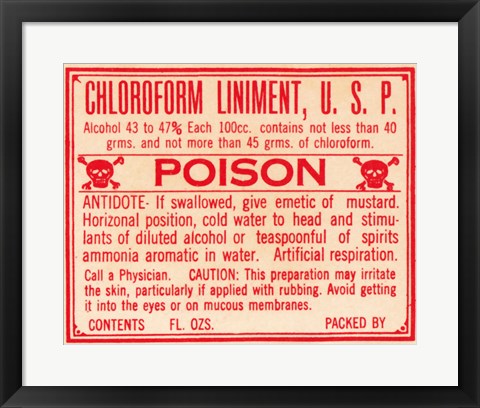 Framed Chloroform Print