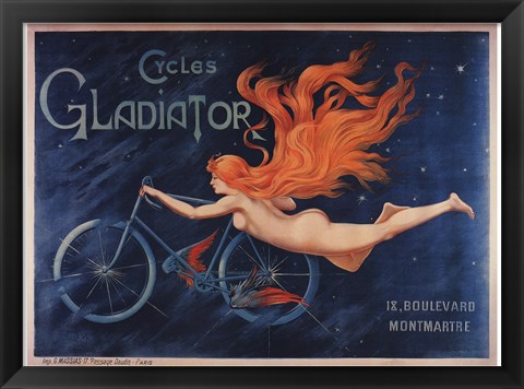 Framed Gladiator Cycles Print