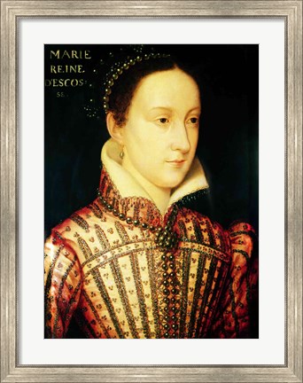 Framed Miniature of Mary Queen of Scots, c.1560 Print