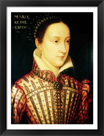 Framed Miniature of Mary Queen of Scots, c.1560 Print